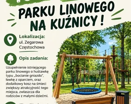 Dąbrowa walczy o park linowy – głosuj na projekt nr 465 w Budżecie Obywatelskim
