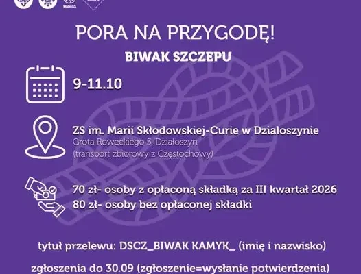 Biwak harcerski w Działoszynie – zapisy do 30 września