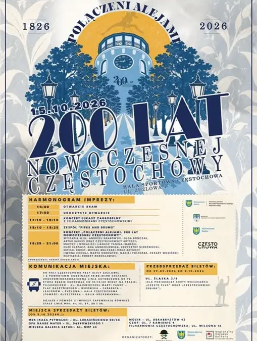 Połączeni Alejami – wielki koncert na 200 lat nowoczesnej Częstochowy
