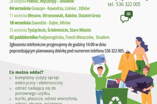 Częstochowa: objazdowa zbiórka tekstyliów i elektroodpadów – sprawdź harmonogram
