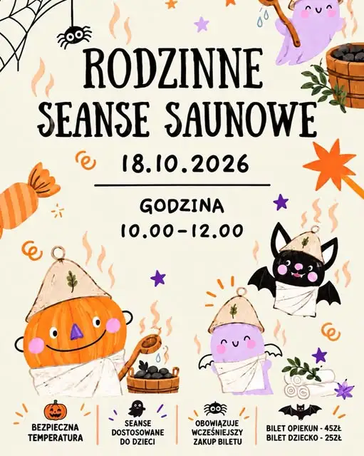 Halloweenowe seanse saunowe dla rodzin w Parku Wodnym w Częstochowie