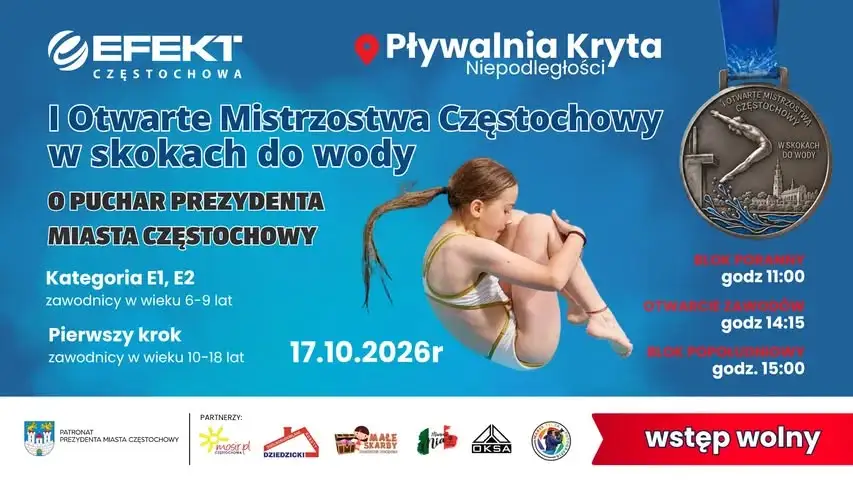 Mistrzostwa Częstochowy w skokach do wody już w najbliższą sobotę