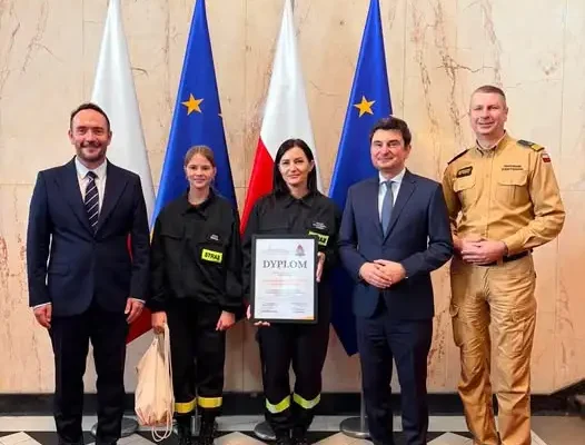 Młodzieżowa Drużyna Pożarnicza z Kuźnicy Marianowej nagrodzona w Katowicach