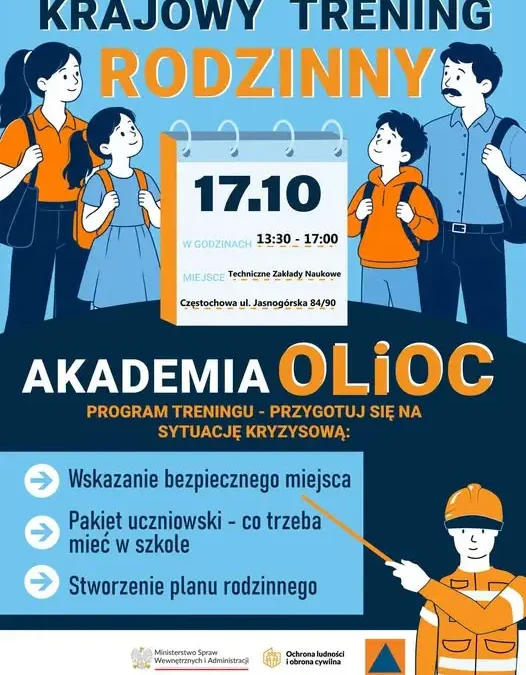 Krajowy Trening Rodzinny w Częstochowie – 17 października 2026
