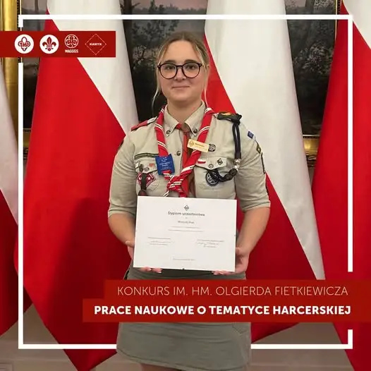 Drużynowa z Częstochowy nagrodzona w Belwederze za pracę o harcerstwie